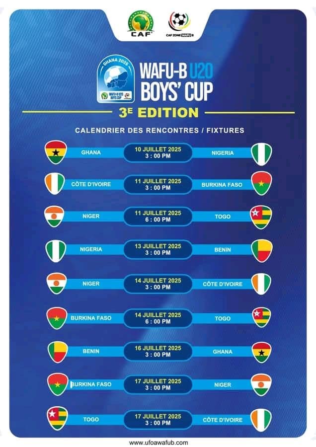 Football | Coupe Ufoa-B U20 2025 : programme des rencontres