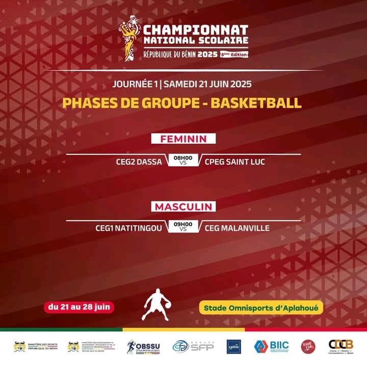 Sport à la base | championnat national scolaire 2025 : programme de ce samedi 21 juin