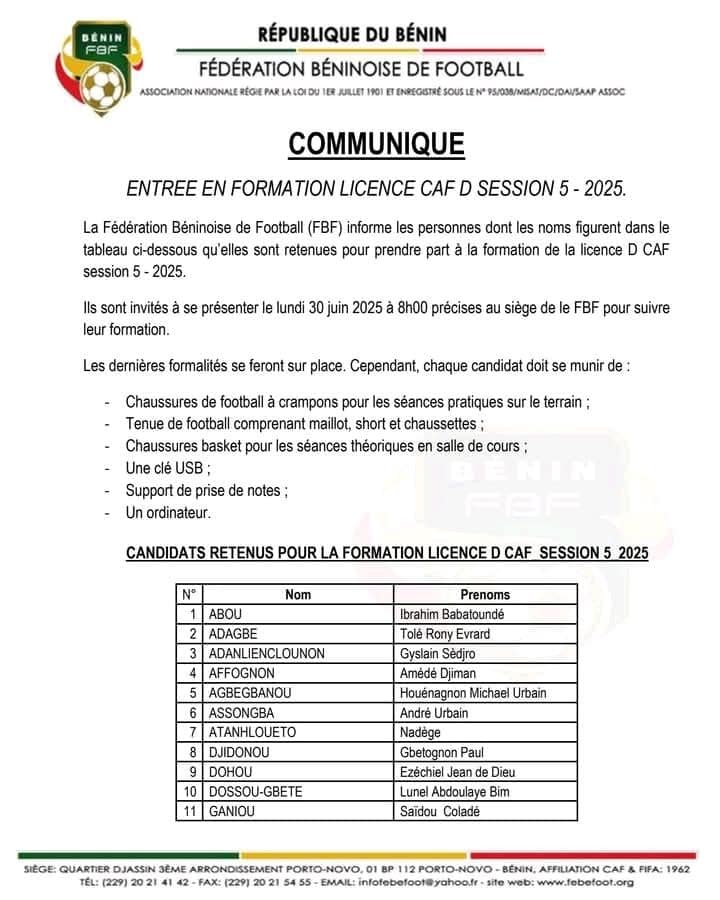 Football | Licence D CAF : 30 stagiaires à l&rsquo;assaut du premier diplôme d&rsquo;entraîneur